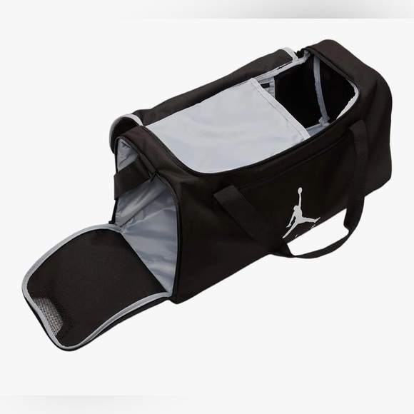 Jordan Black Duffel Bag with White Logo - Picture 2 of 6